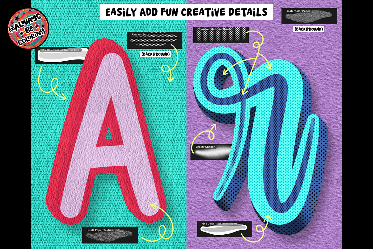 Procreate Magic Outline Brush Set, a Brush Add-On by AlwaysBeColoring (Photo 12 of 13)