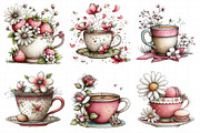 Whimsical Spring Tea Cup Clipart, an Illustration by Daily.Designs (Thumbnail 6 of 7)