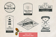 Vintage logos set 03, a Branding & Logo Template by Genestro Shop (Thumbnail 2 of 3)