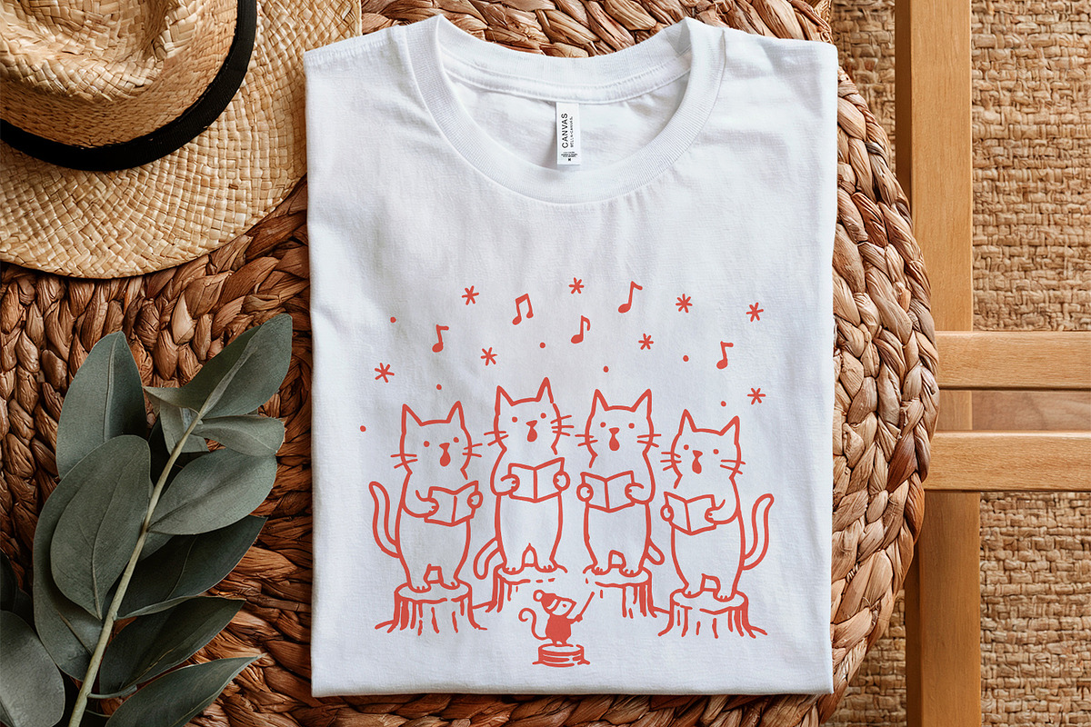 Singing Cat Choir PNG, Whimsical, an Illustration by SharpMarketplace (Photo 5 of 9)
