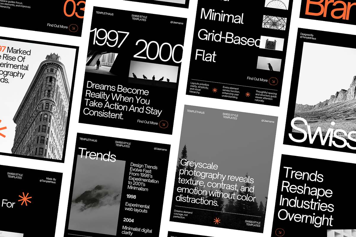 Swiss Design Instagram Templates, a Social Media Template by Defects (Photo 2 of 2)