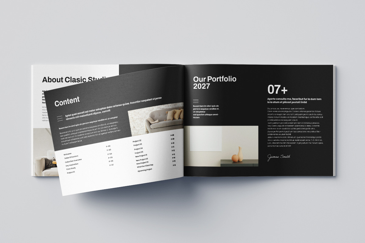 Design Portfolio Landscape Template, a Brochure Template by Pixelpick (Photo 2 of 9)