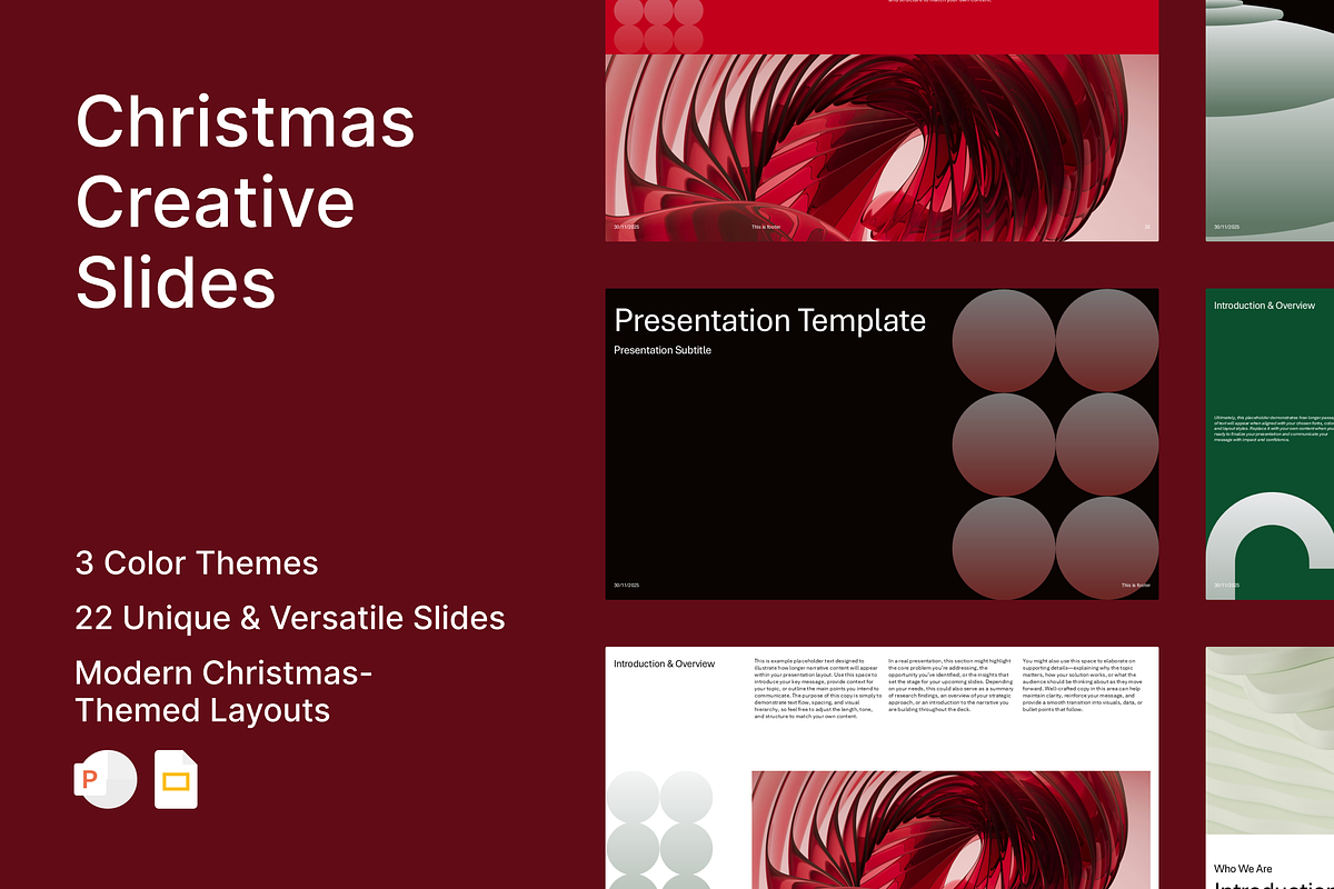 Christmas Creative Slides Template, a Presentation Template by Out of Context (Photo 1 of 4)