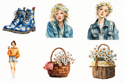 Watercolor Summer Daisy Clipart, an Illustration by Designworld (Thumbnail 5 of 5)
