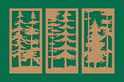 Conifer pine tree forest silhouette, an Object Graphic by Queen of Infographics (Thumbnail 3 of 3)