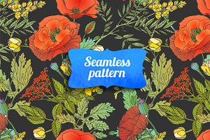 Floral seamless pattern. Vector