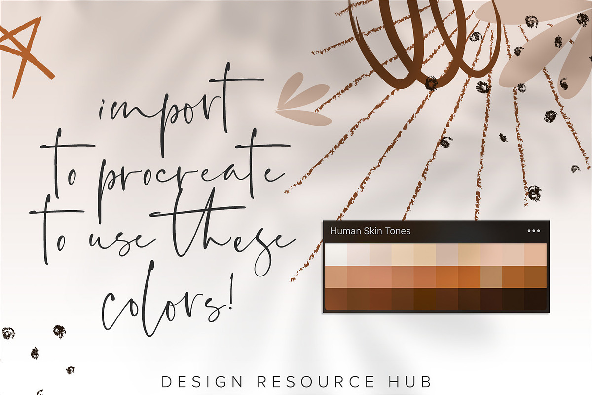 Human Skin Tones Procreate Palette, a Palette Add-On by Design Resource Hub (Photo 3 of 3)