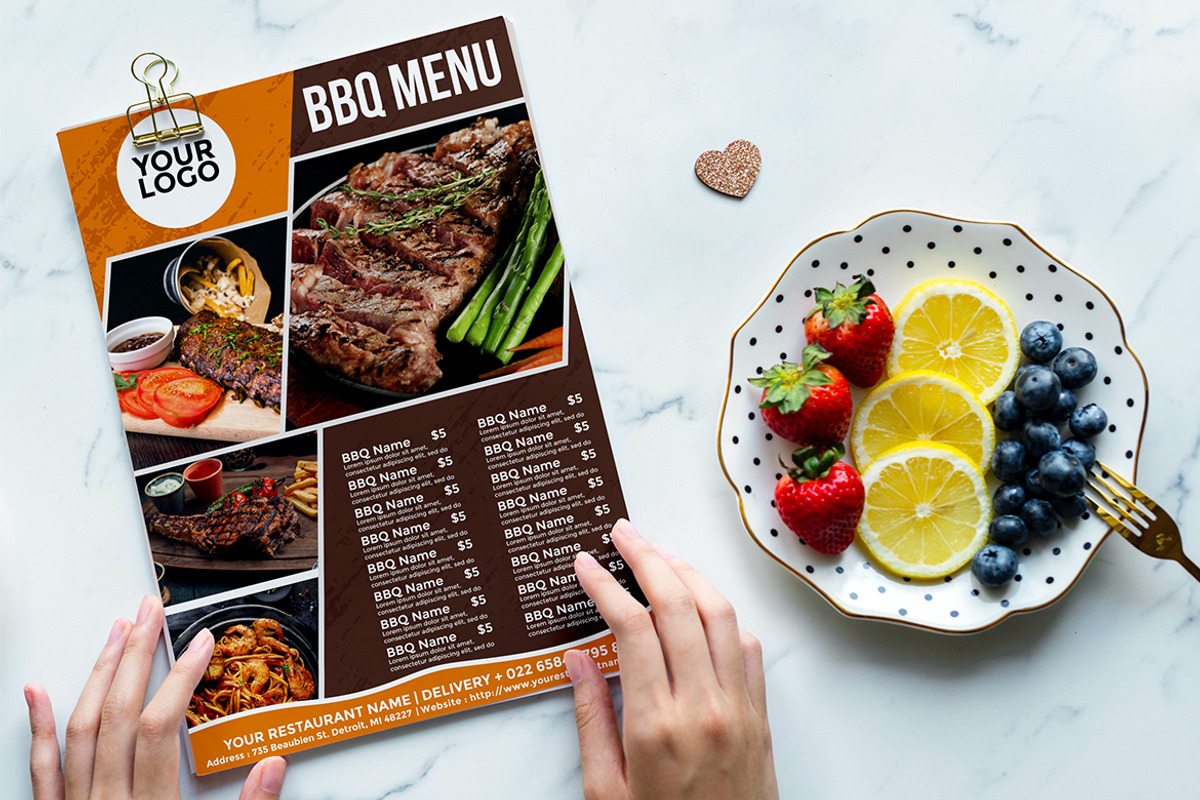 BBQ flyer menu, a Flyer Template by imadeDesign (Photo 2 of 3)