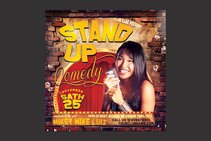Stand Up Comedy Show Flyer, a Flyer Template by DSGraphicDesign