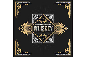 Vintage Label Design For Whiske