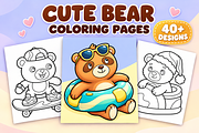 Cute Bear Coloring Pages – Volume 1, an Animal Illustration by Inkivelle Studio (Thumbnail 1 of 3)