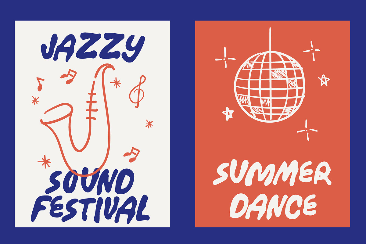 Mosive Quirky Display Typeface, a Handwritten Font by Sitintahitam (Photo 6 of 9)