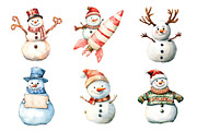 Funny Christmas Snowman Clipart, an Illustration by Daily.Designs (Thumbnail 4 of 5)
