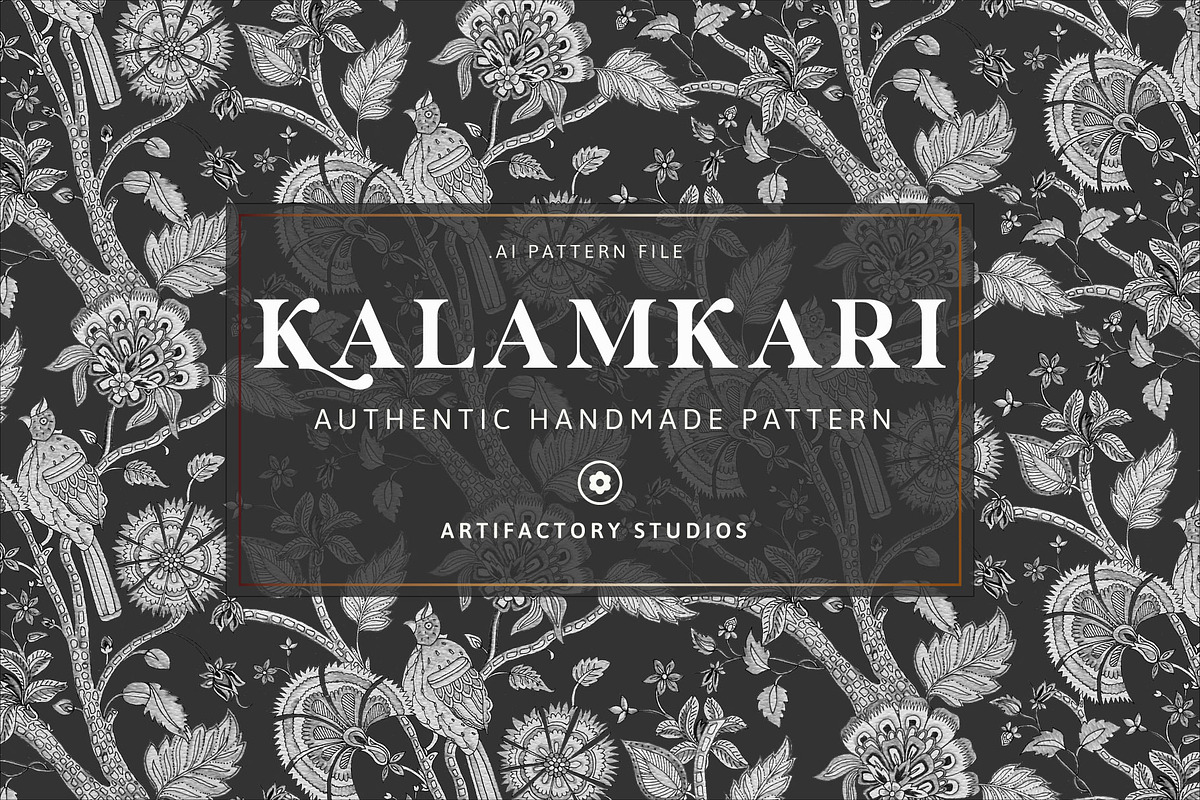 Kalamkari Indian Pattern, a Pattern Graphic by Artifactory Studios (Photo 1 of 5)
