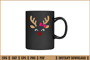 Cute Reindeer Christmas Deer SVG, a Seasonal Illustration by Handy Arts Studio (Thumbnail 3 of 3)