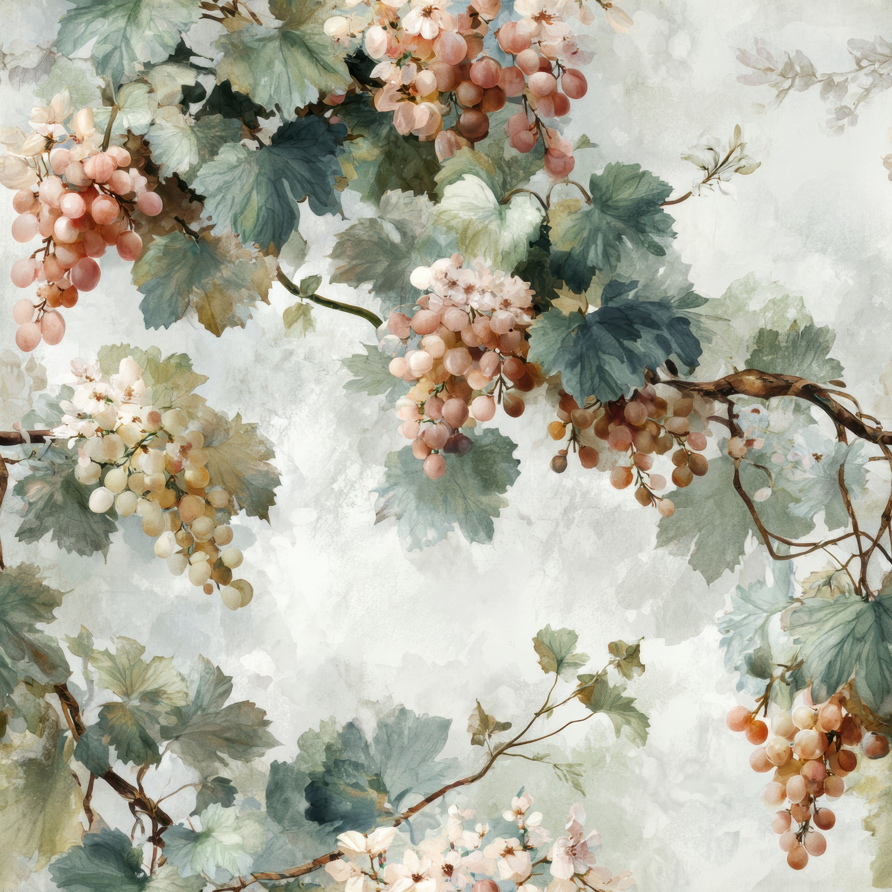 Elegant Grapevine Seamless Pattern, a Pattern Graphic by Virgo Studio