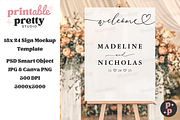 Peach Floral Wedding Sign Mockup PSD, a Product Mockup by Printable Pretty Studio (Thumbnail 5 of 9)