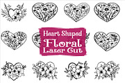 Romantic Floral Heart Laser Cut, an Illustration by Designs_River (Thumbnail 1 of 10)