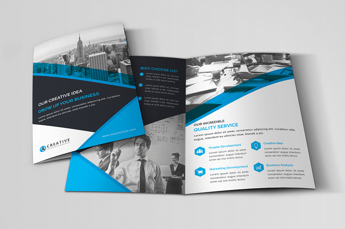 Corporate Bi-Fold Brochure, a Brochure Template by design_pick