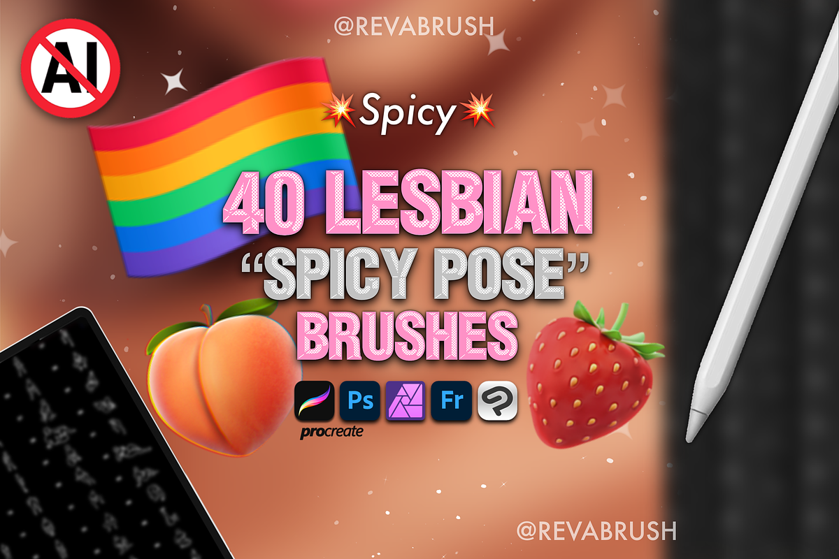 Procreate Mature Female pose brushes, a Brush Add-On by Revabrush (Photo 1 of 5)