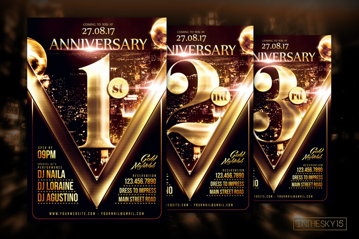 Anniversary Flyer Template, a Flyer Template by InTheSky15 (Photo 2 of 2)
