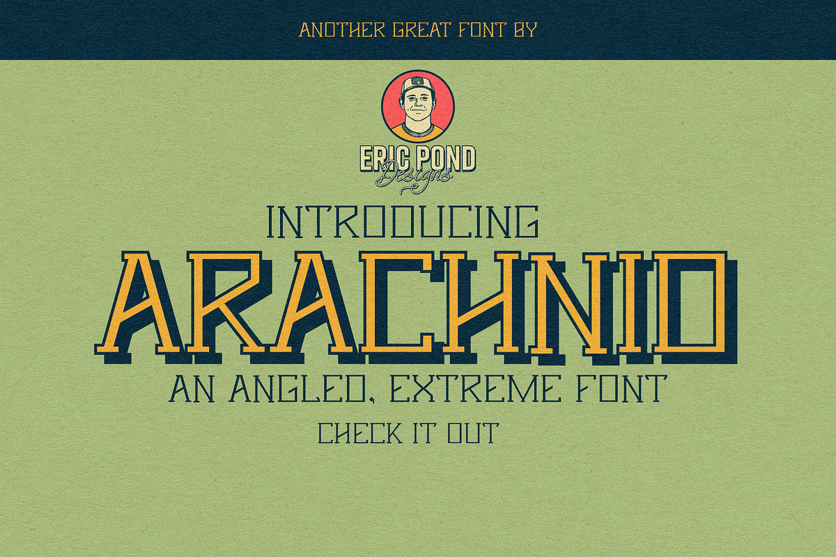 Arachnid by Eric Pond Designs, a Serif Font by Eric Pond Designs (Photo 1 of 3)