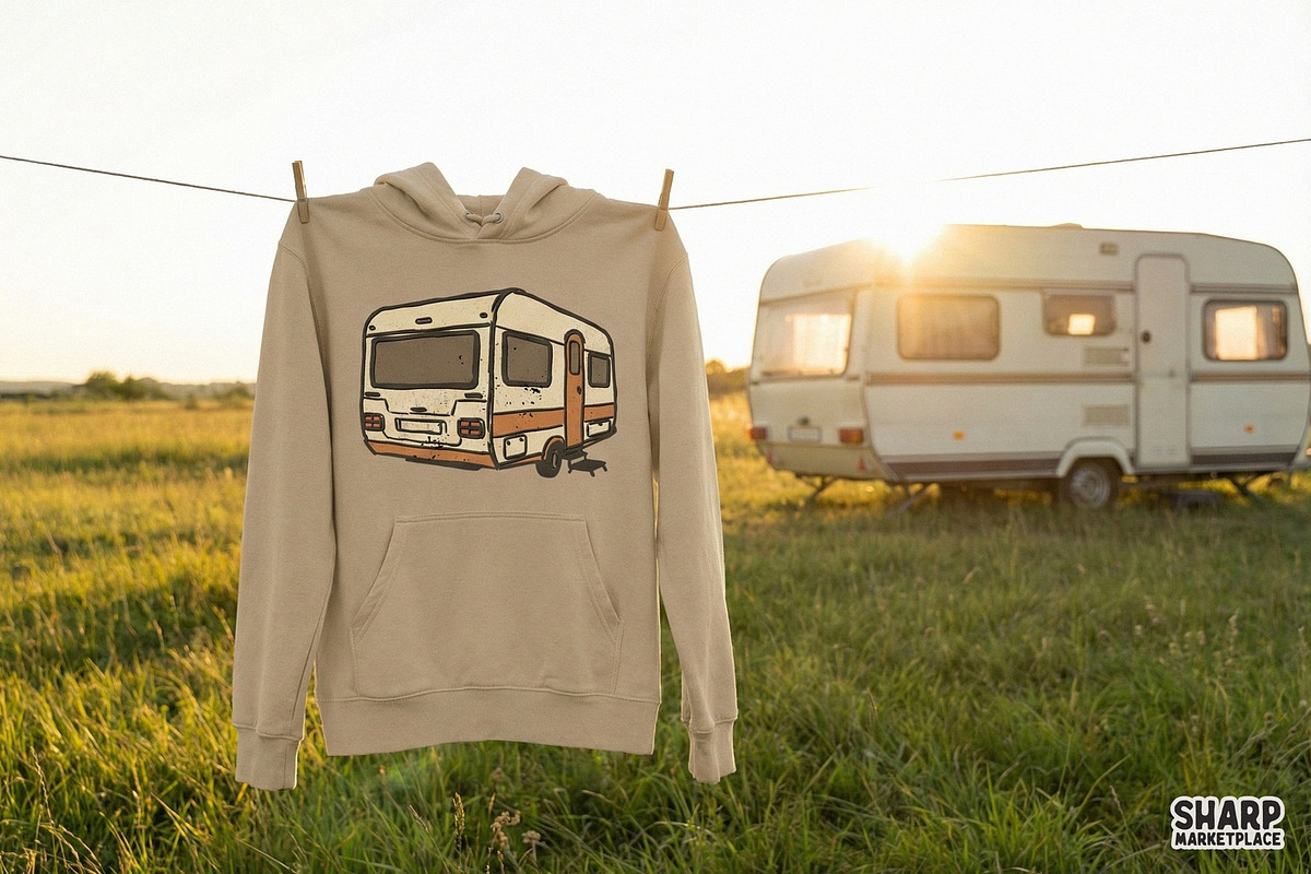 Vintage Camper PNG Design, Retro RV, an Illustration by SharpMarketplace (Photo 3 of 4)