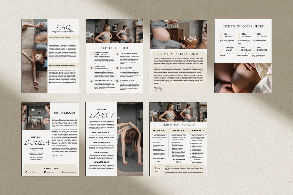 Doula Client Guide & Intake Forms, a Marketing Template by HelloKarla (Photo 4 of 4)