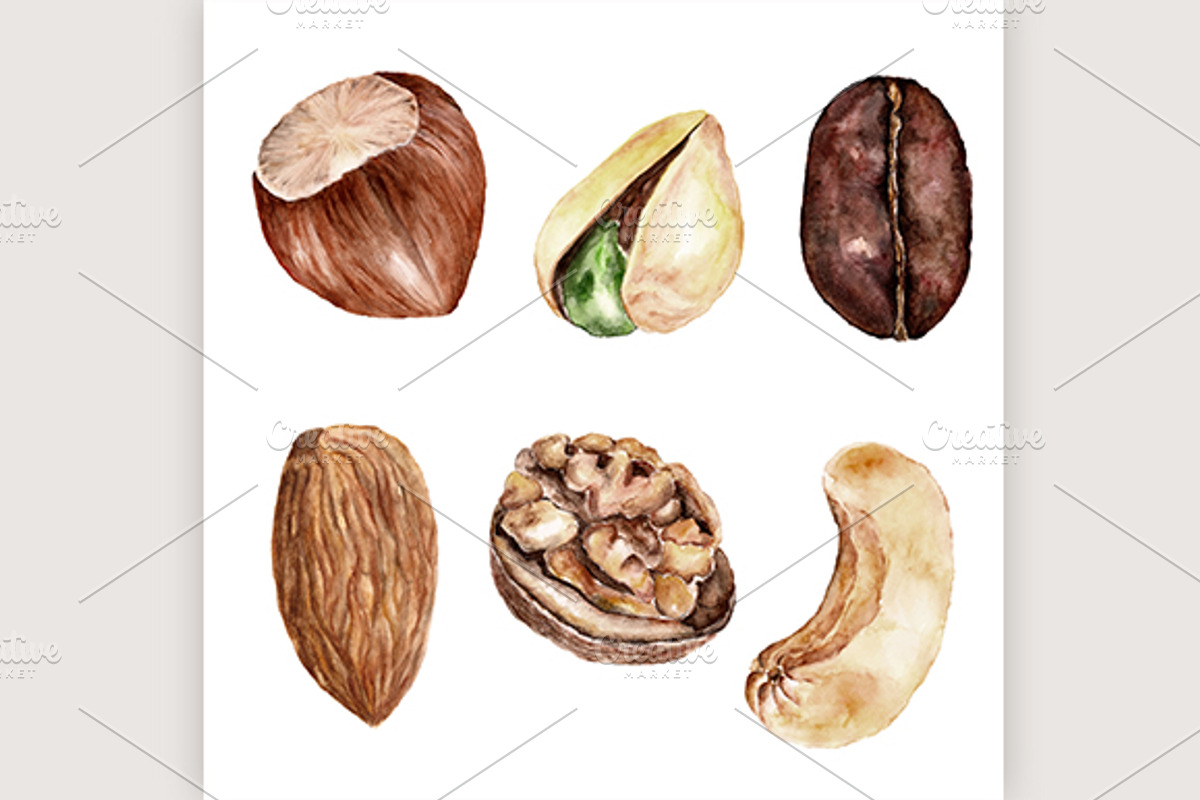 Seamless pattern with nuts preview 2