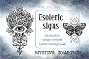 Esoteric set of lineart illustration, an Illustration by Astarta (Thumbnail 1 of 11)