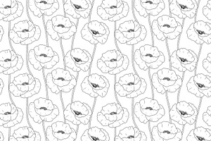 Poppies Flowers Graphics Pattern