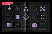 150 Retro-Futuristic Textured Shapes, an Object Graphic by Samolevsky (Thumbnail 12 of 17)