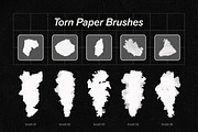Photoshop Torn Paper Brushes, a Brush Add-On by brushapes.com (Thumbnail 2 of 12)