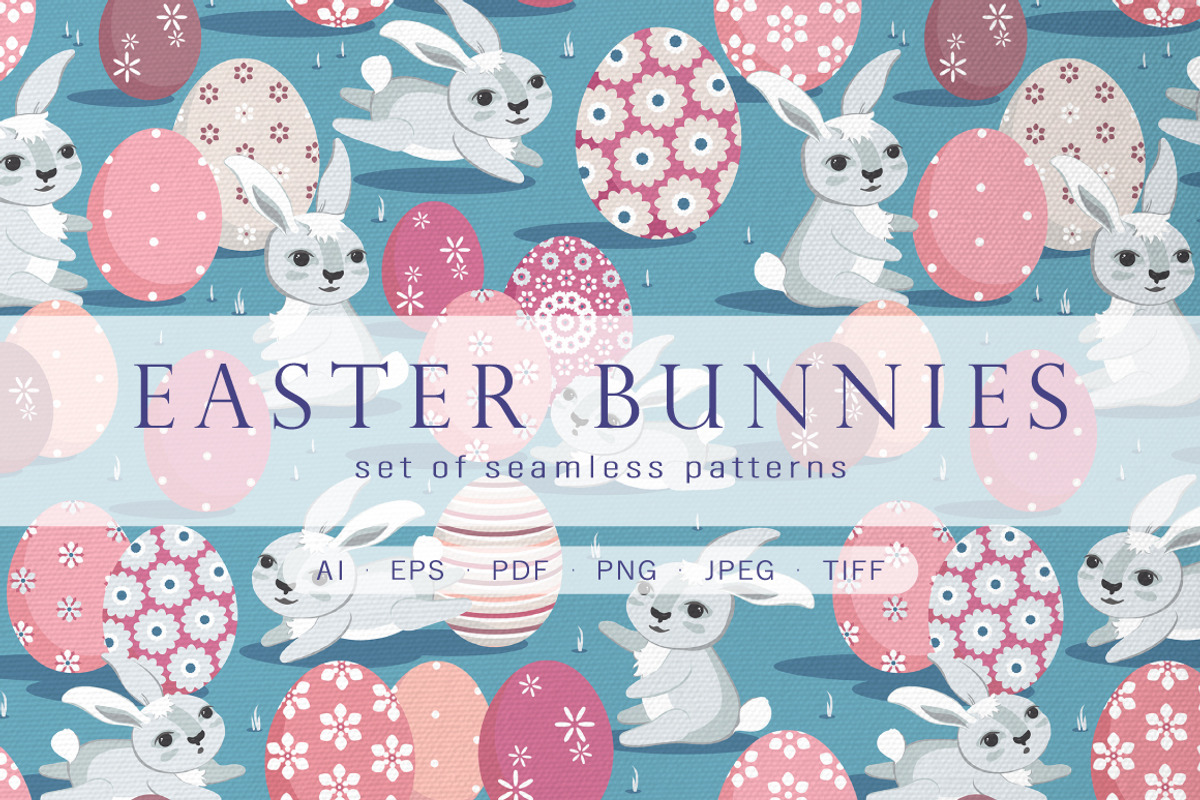 Easter bunnies– Set 1, a Pattern Graphic by Yummy (Photo 1 of 12)