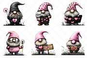 Gothic Love Gnomes Valentine Gnome, an Illustration by SinaCreation (Thumbnail 3 of 7)