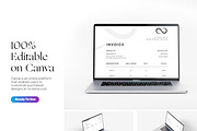 Printable Invoice Template, Canva, a Print Template by BrushstrokeArtGB (Thumbnail 4 of 5)