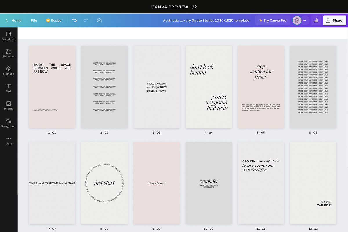 80 IG Aesthetic Stories and Posts, a Social Media Template by Studio K (Photo 9 of 9)