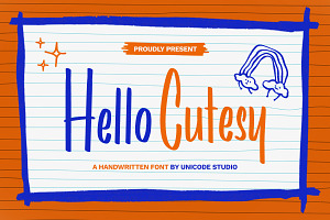 Hello Cutesy – Cute Handwritten Font