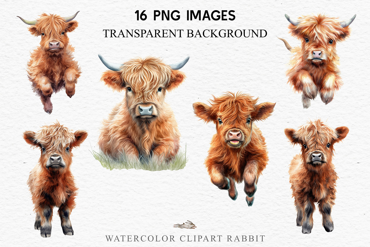 Highland Baby Cow Girl & Boy Dressed, an Animal Illustration by Rabbit Heart (Photo 2 of 7)