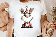 Quirky Funny Christmas Reindeer, an Illustration by Canvas Craft (Thumbnail 7 of 8)
