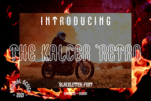The Kalcer Retro Font, a Blackletter Font by made_by_nope