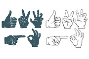 Gestures Graphic Set, an Outline Icon by Vector beauty (Thumbnail 2 of 2)