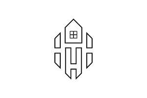 Letter H Home Logo, a Branding & Logo Template by Salman Shop