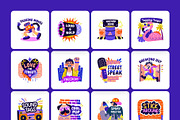 Graffiti Art Stickers Set, an Emoji Icon by Creative Stall (Thumbnail 7 of 8)