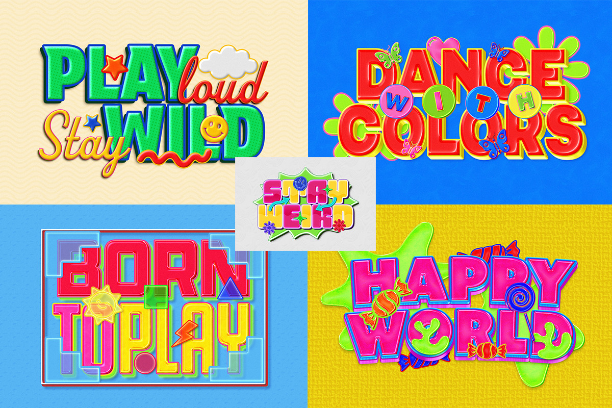 Colorful Playful Text Effect, a Layer Style Add-On by Matsero (Photo 3 of 4)
