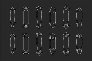 Set Of Skateboards