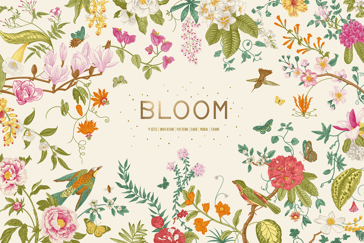 Bloom. Chinoiserie inspired, a Decorative Illustration by olga.korneeva (Photo 1 of 12)