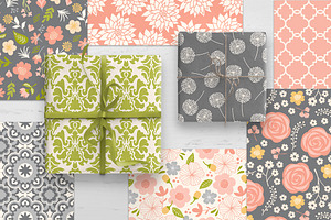 Vintage Floral Vector Patterns