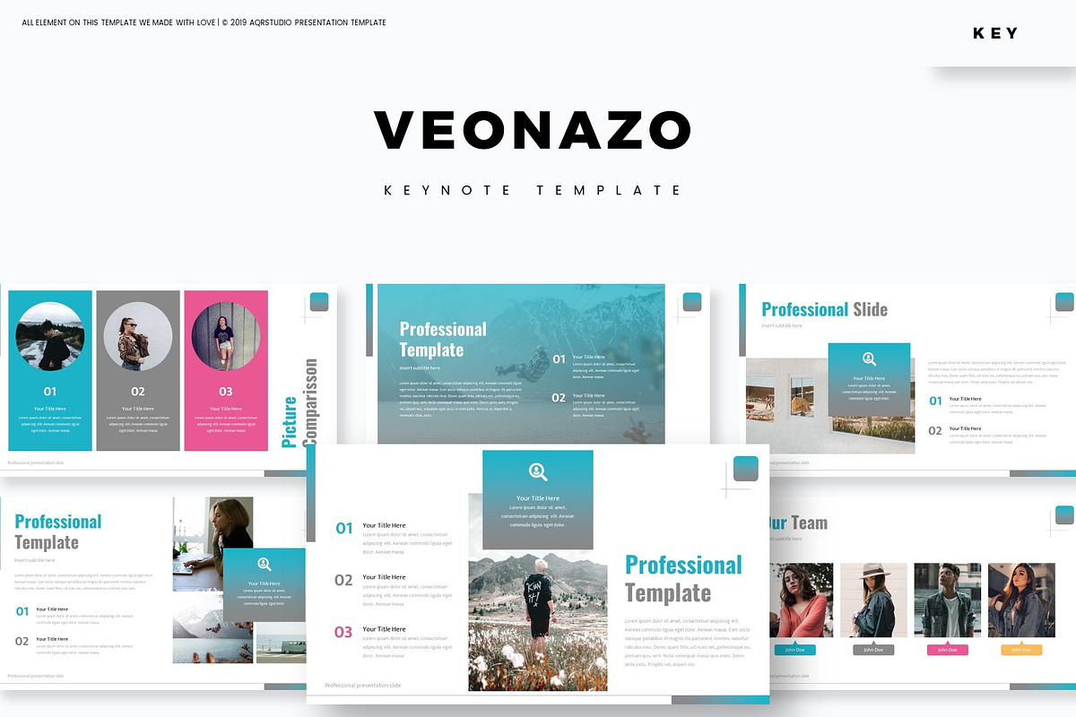 Veonazo - Keynote Template, a Presentation Template by AQR Studio