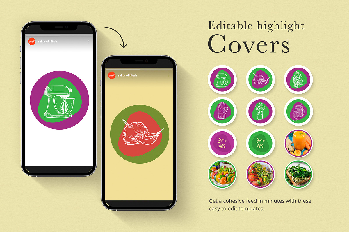 Chef Instagram Templates for Canva, a Social Media Template by Sakura Digitals (Photo 5 of 5)